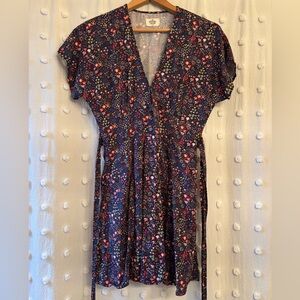 Marine Layer Camila Navy Floral Mini Dress